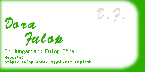 dora fulop business card